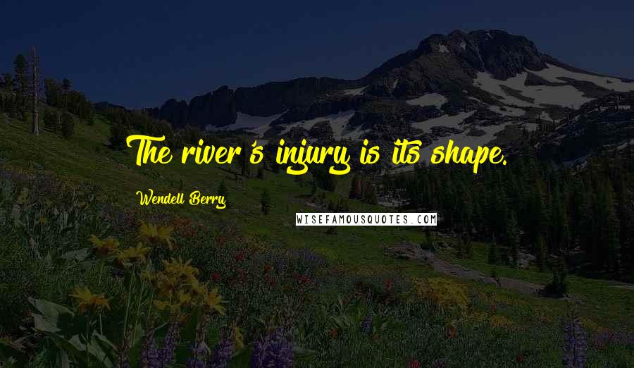 Wendell Berry Quotes: The river's injury is its shape.