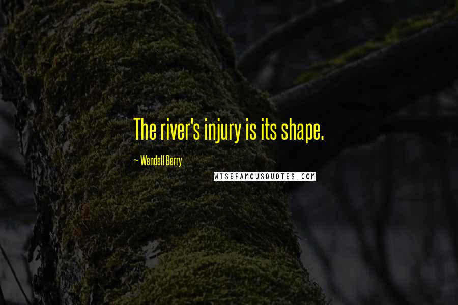 Wendell Berry Quotes: The river's injury is its shape.