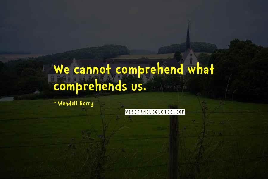 Wendell Berry Quotes: We cannot comprehend what comprehends us.