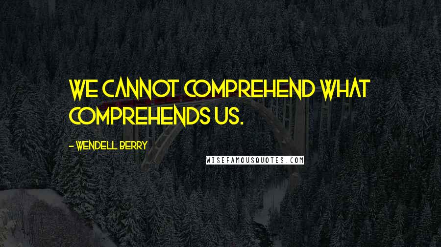 Wendell Berry Quotes: We cannot comprehend what comprehends us.