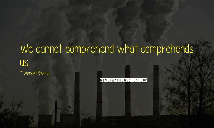 Wendell Berry Quotes: We cannot comprehend what comprehends us.