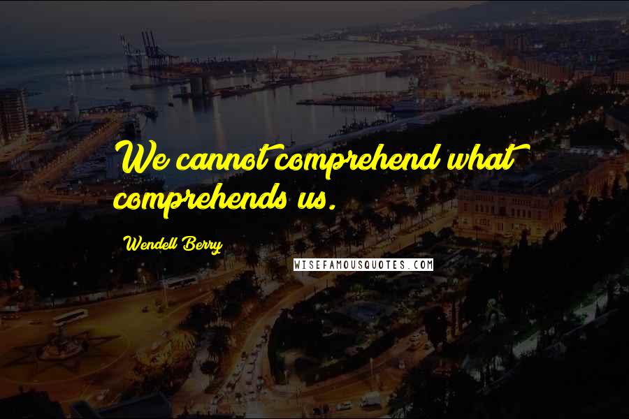 Wendell Berry Quotes: We cannot comprehend what comprehends us.