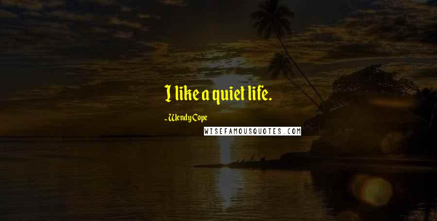 Wendy Cope Quotes: I like a quiet life.