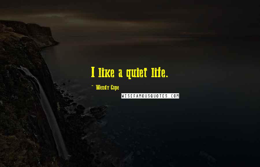 Wendy Cope Quotes: I like a quiet life.