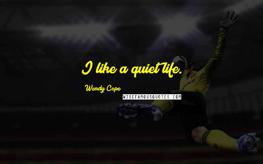 Wendy Cope Quotes: I like a quiet life.