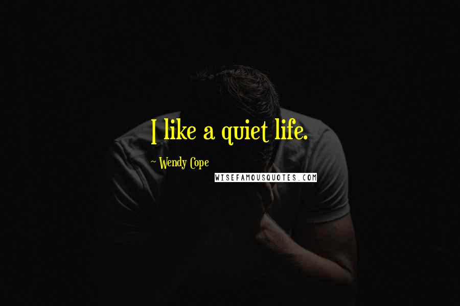 Wendy Cope Quotes: I like a quiet life.