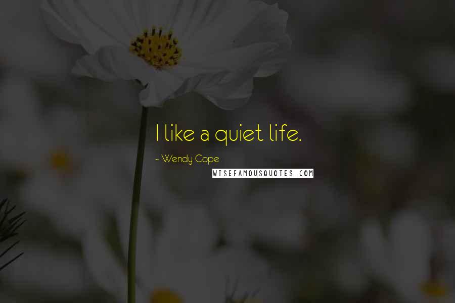 Wendy Cope Quotes: I like a quiet life.