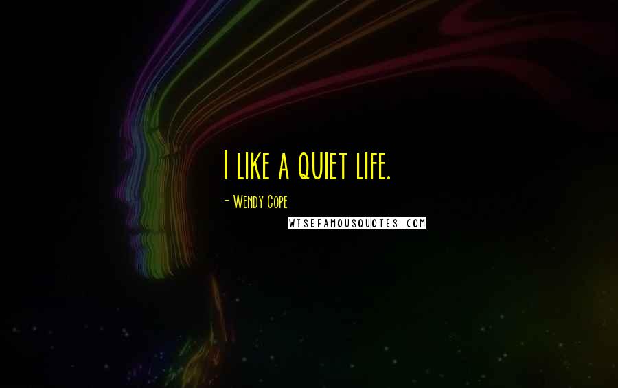 Wendy Cope Quotes: I like a quiet life.