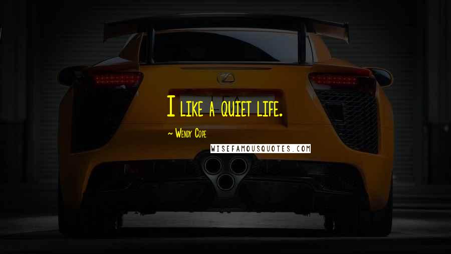 Wendy Cope Quotes: I like a quiet life.