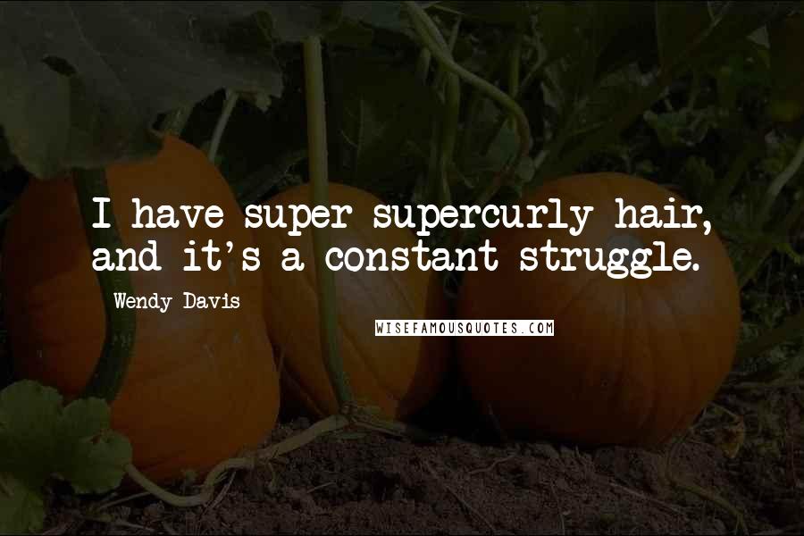 Wendy Davis Quotes: I have super-supercurly hair, and it's a constant struggle.