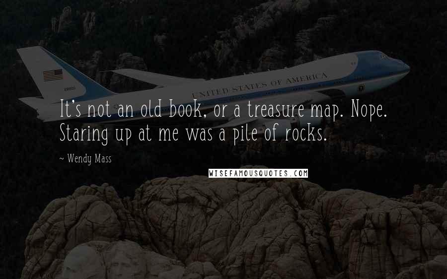 Wendy Mass Quotes: It's not an old book, or a treasure map. Nope. Staring up at me was a pile of rocks.