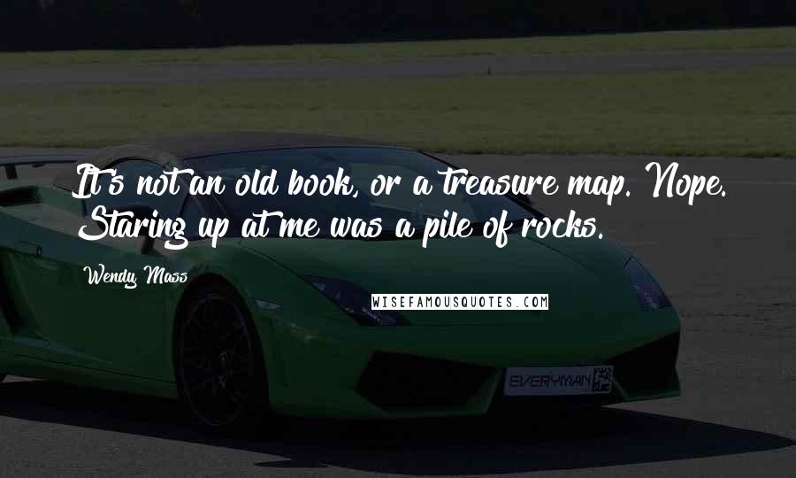 Wendy Mass Quotes: It's not an old book, or a treasure map. Nope. Staring up at me was a pile of rocks.