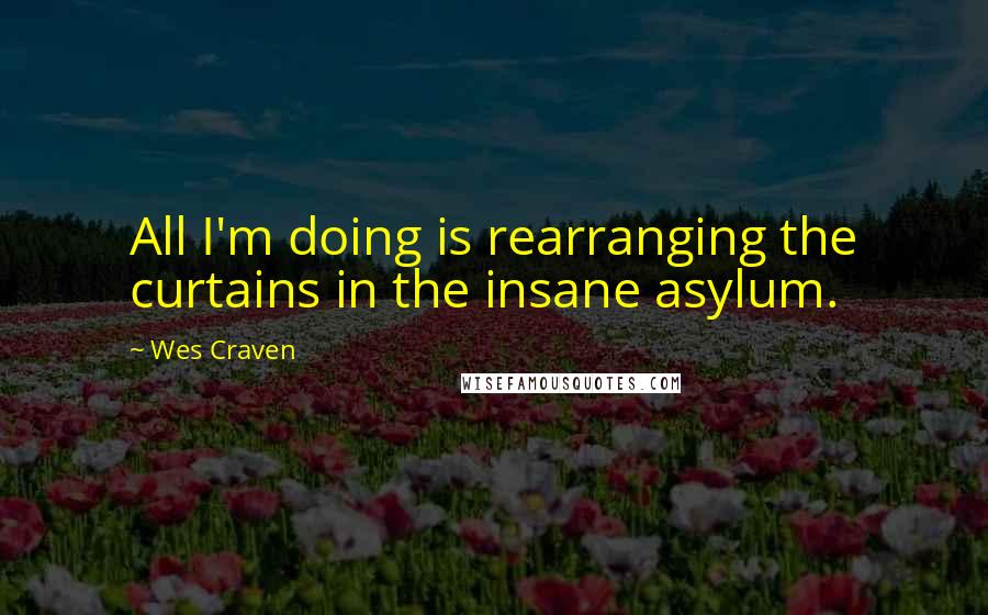 Wes Craven Quotes: All I'm doing is rearranging the curtains in the insane asylum.