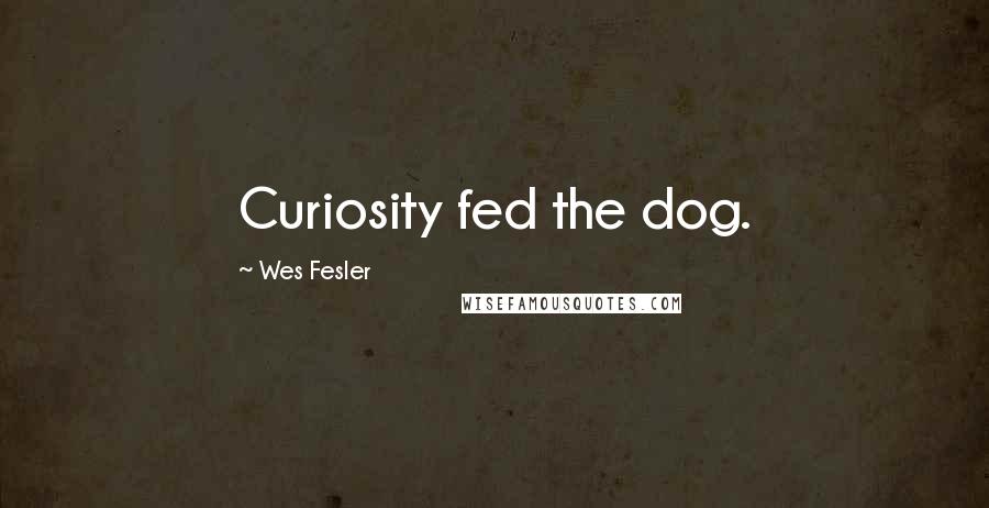 Wes Fesler Quotes: Curiosity fed the dog.