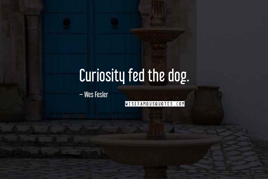 Wes Fesler Quotes: Curiosity fed the dog.