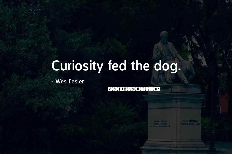 Wes Fesler Quotes: Curiosity fed the dog.