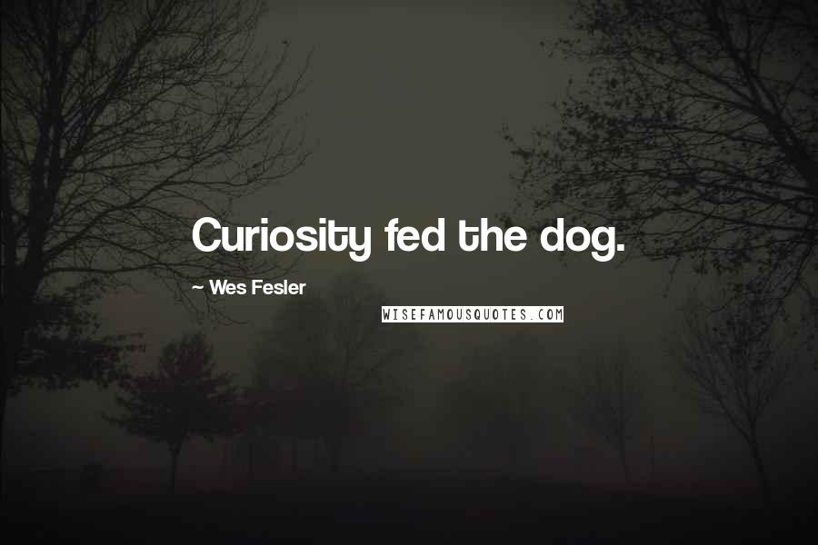 Wes Fesler Quotes: Curiosity fed the dog.