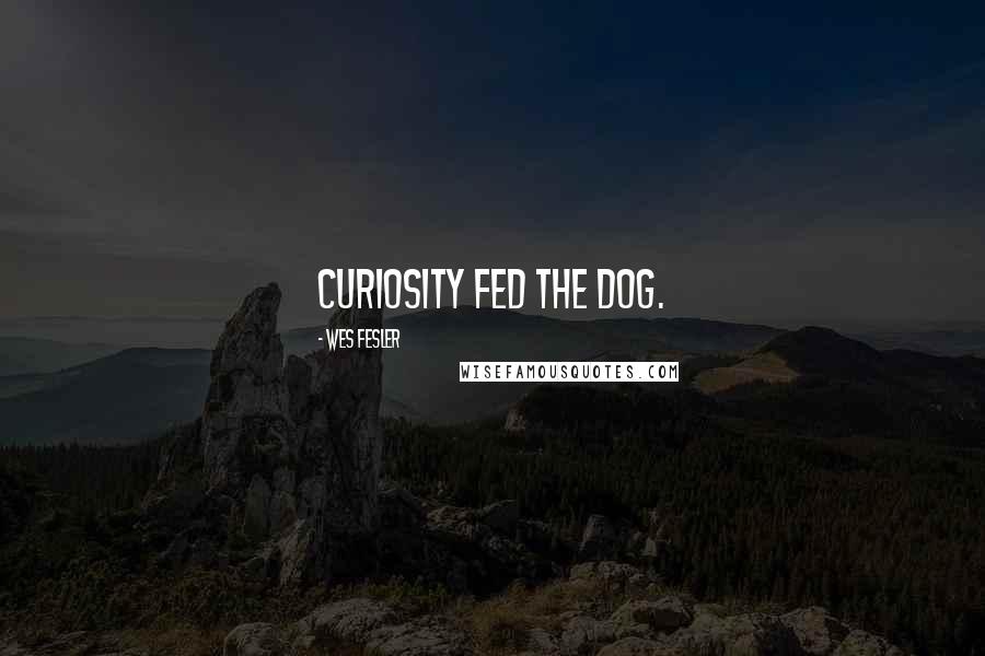 Wes Fesler Quotes: Curiosity fed the dog.