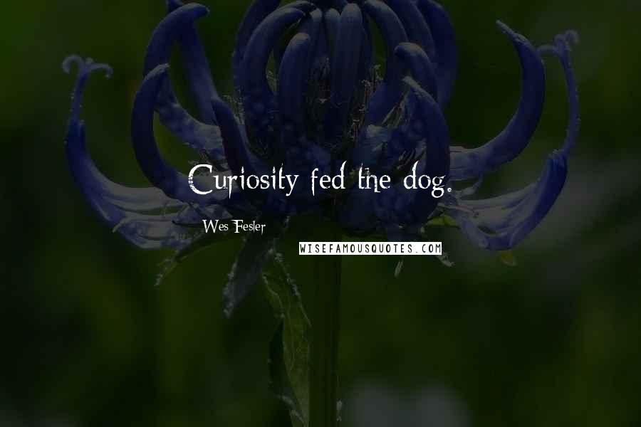 Wes Fesler Quotes: Curiosity fed the dog.