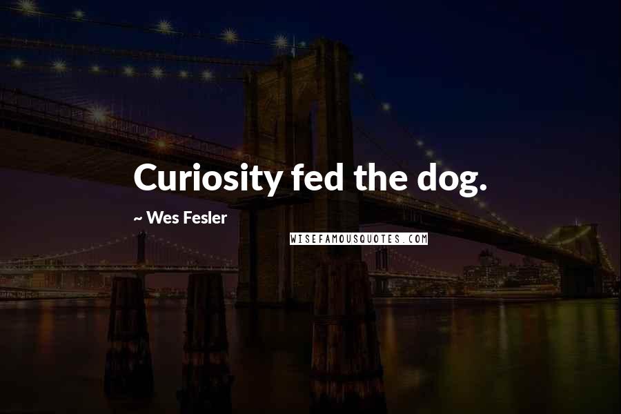 Wes Fesler Quotes: Curiosity fed the dog.