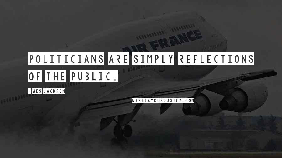 Wes Jackson Quotes: Politicians are simply reflections of the public.