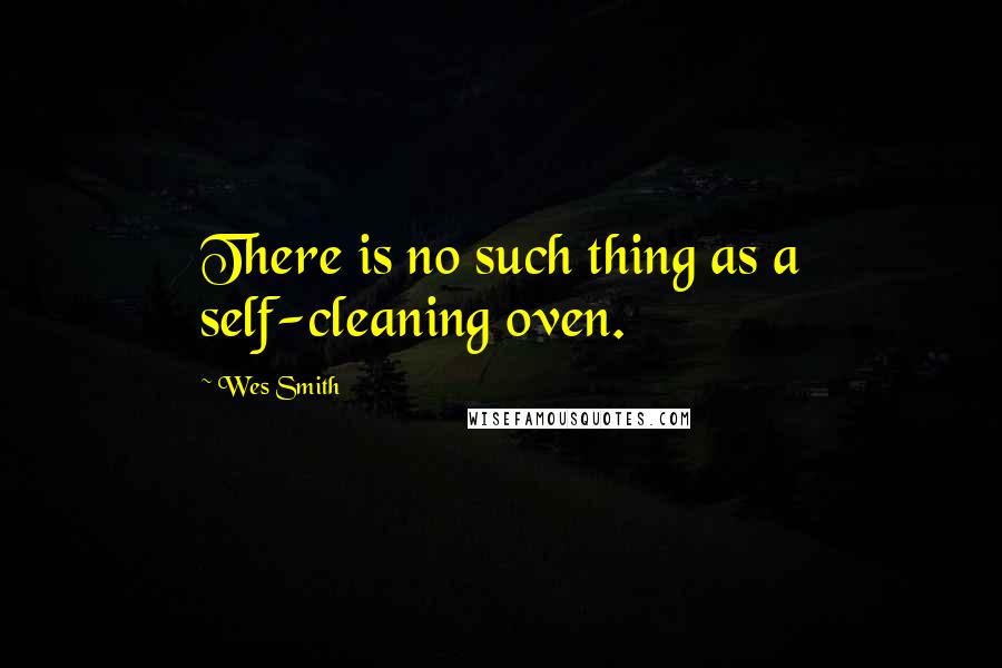 Wes Smith Quotes: There is no such thing as a self-cleaning oven.