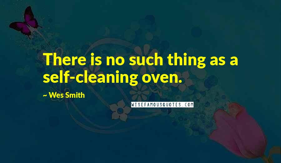 Wes Smith Quotes: There is no such thing as a self-cleaning oven.