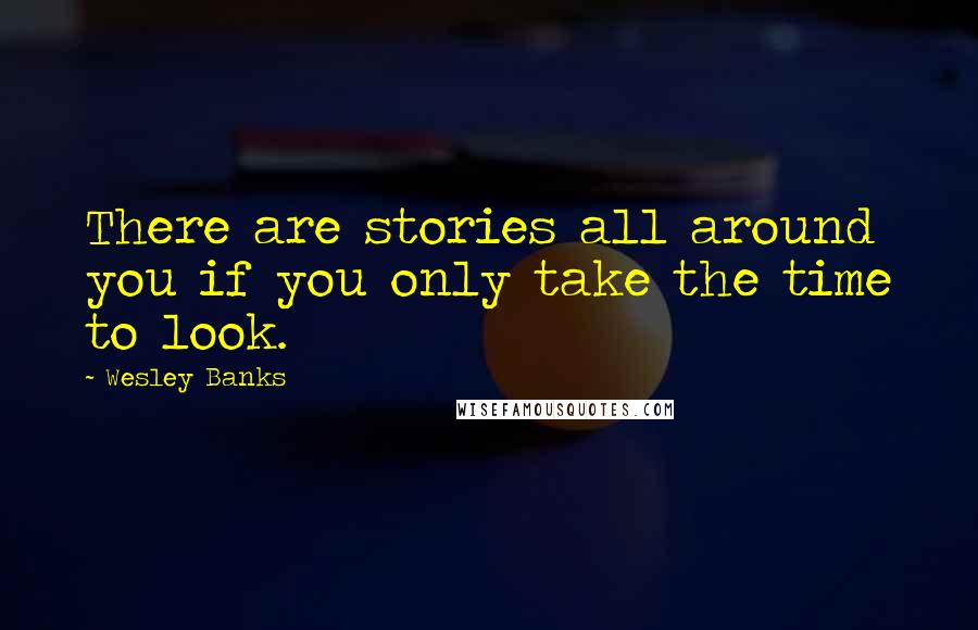Wesley Banks Quotes: There are stories all around you if you only take the time to look.