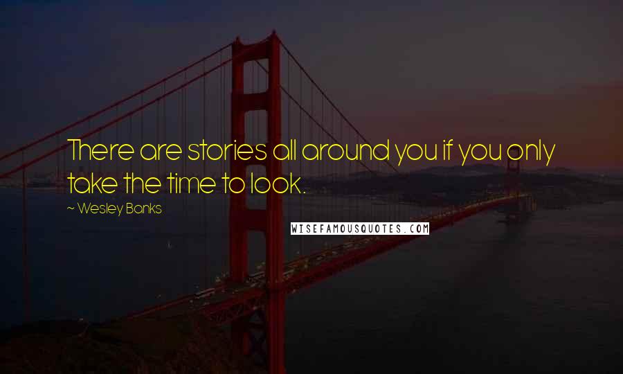 Wesley Banks Quotes: There are stories all around you if you only take the time to look.