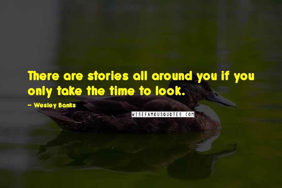 Wesley Banks Quotes: There are stories all around you if you only take the time to look.
