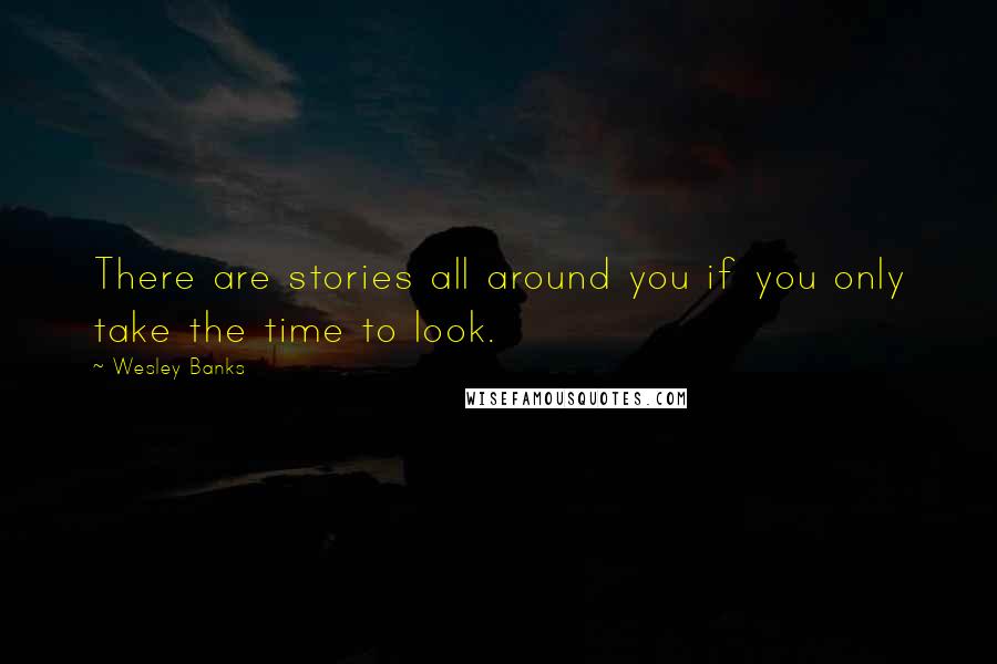 Wesley Banks Quotes: There are stories all around you if you only take the time to look.