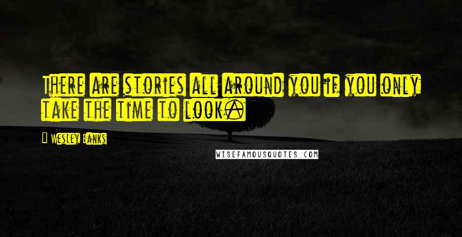 Wesley Banks Quotes: There are stories all around you if you only take the time to look.