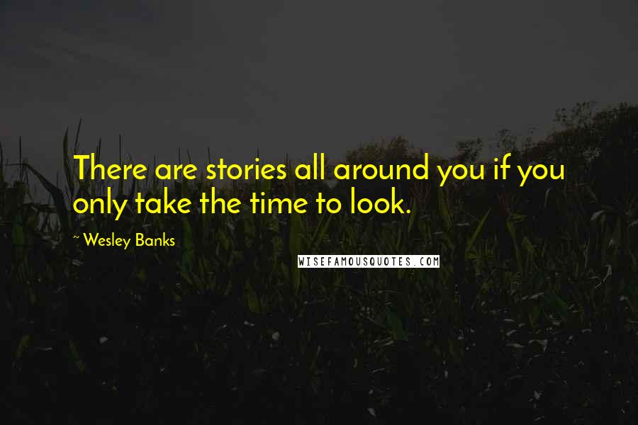 Wesley Banks Quotes: There are stories all around you if you only take the time to look.