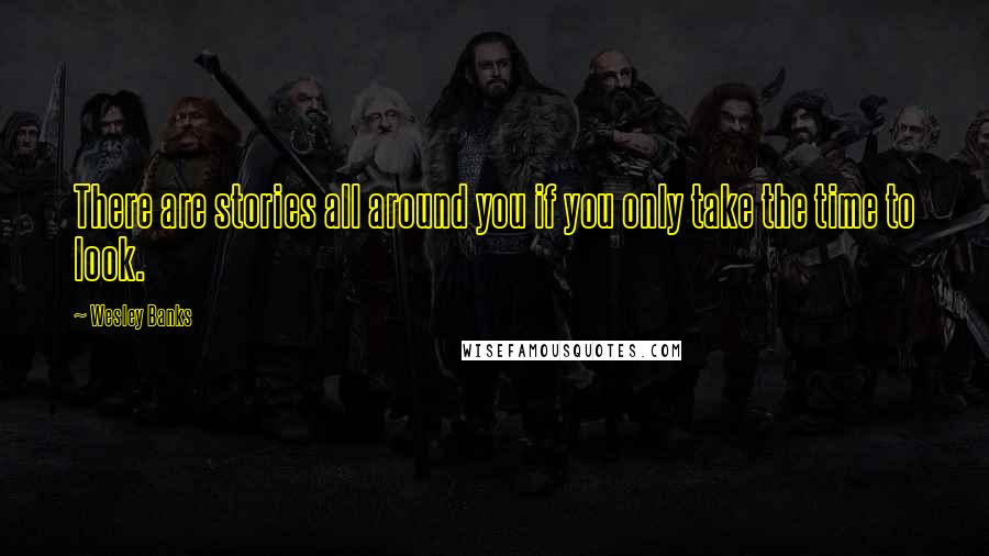 Wesley Banks Quotes: There are stories all around you if you only take the time to look.