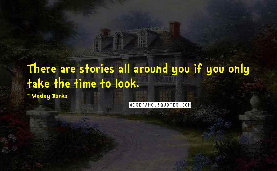 Wesley Banks Quotes: There are stories all around you if you only take the time to look.