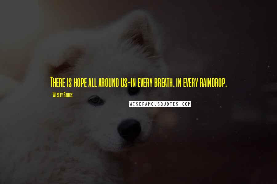 Wesley Banks Quotes: There is hope all around us-in every breath, in every raindrop.