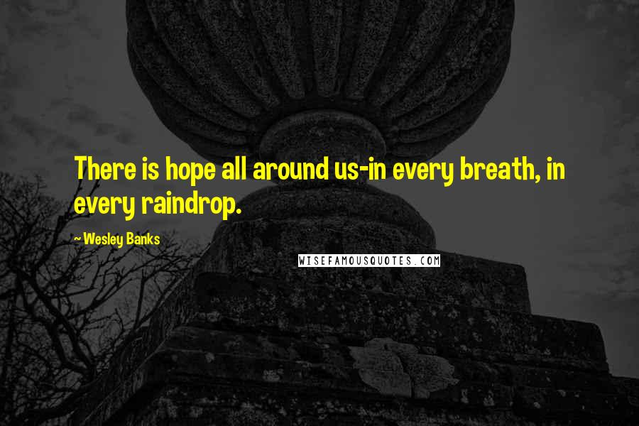 Wesley Banks Quotes: There is hope all around us-in every breath, in every raindrop.