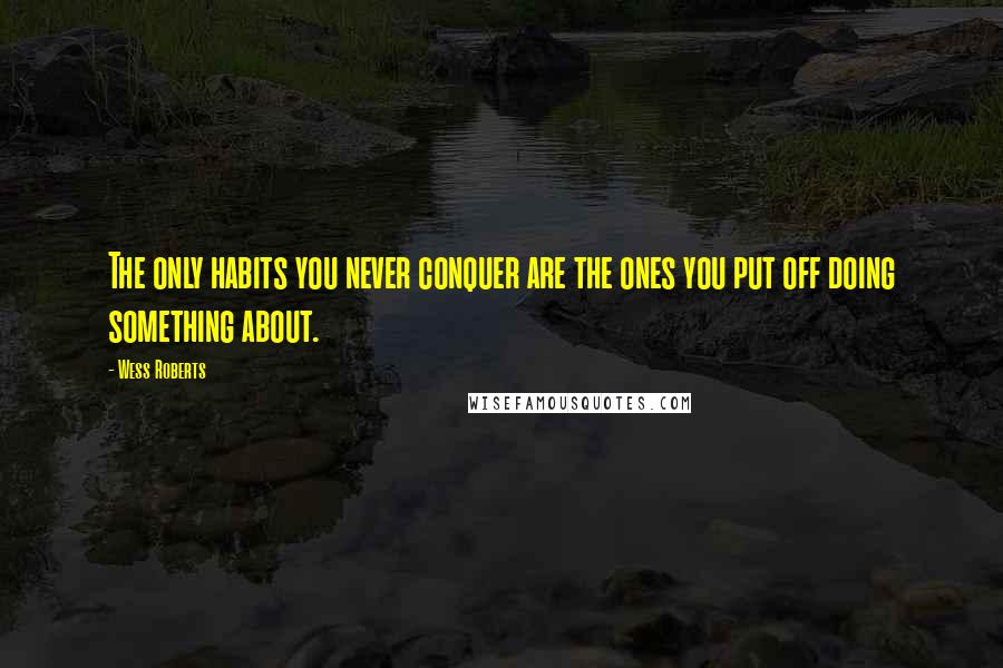 Wess Roberts Quotes: The only habits you never conquer are the ones you put off doing something about.