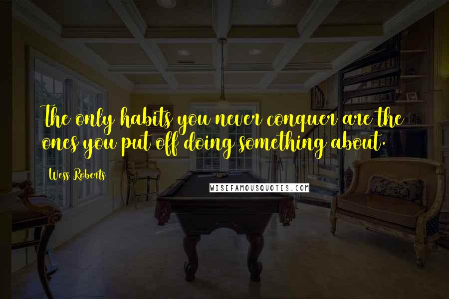 Wess Roberts Quotes: The only habits you never conquer are the ones you put off doing something about.