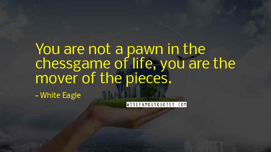 White Eagle Quotes: You are not a pawn in the chessgame of life, you are the mover of the pieces.