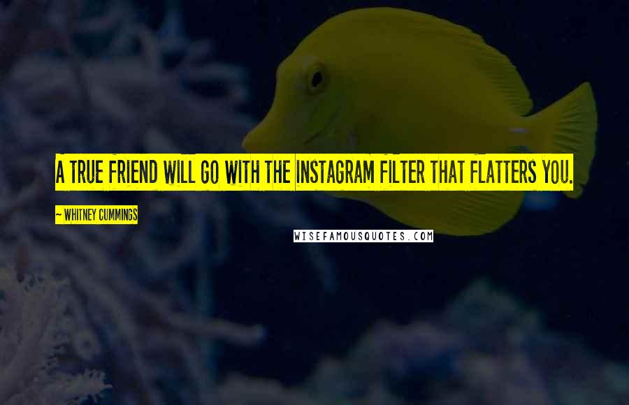 Whitney Cummings Quotes: A true friend will go with the instagram filter that flatters you.