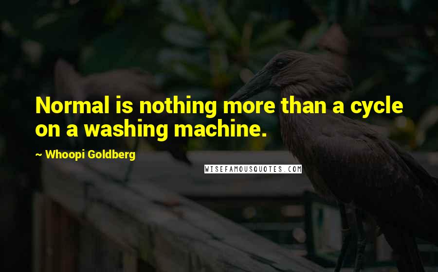 Whoopi Goldberg Quotes: Normal is nothing more than a cycle on a washing machine.