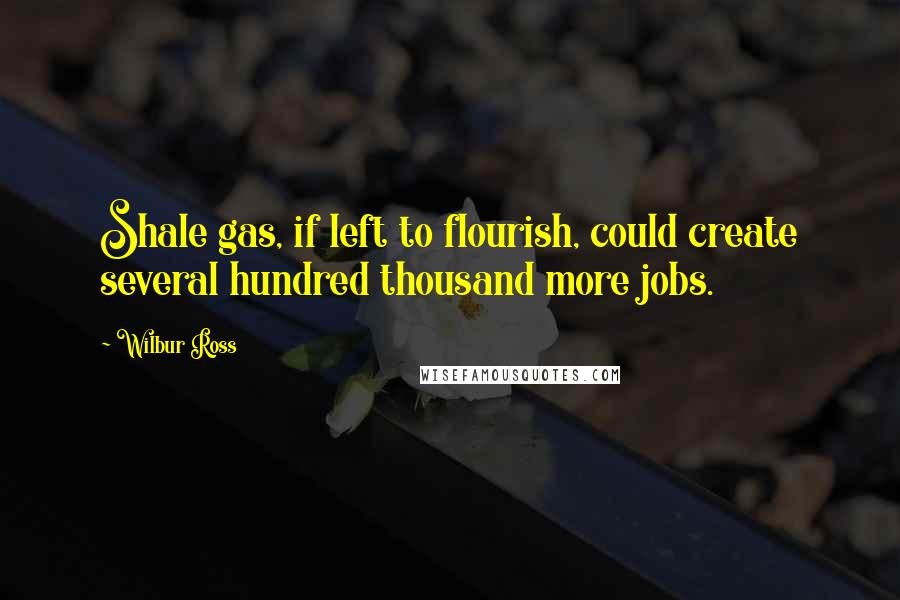Wilbur Ross Quotes: Shale gas, if left to flourish, could create several hundred thousand more jobs.