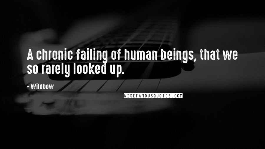 Wildbow Quotes: A chronic failing of human beings, that we so rarely looked up.