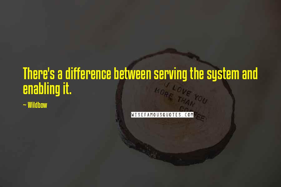 Wildbow Quotes: There's a difference between serving the system and enabling it.