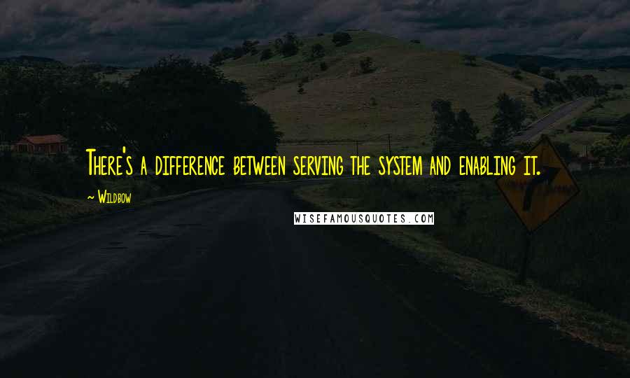 Wildbow Quotes: There's a difference between serving the system and enabling it.