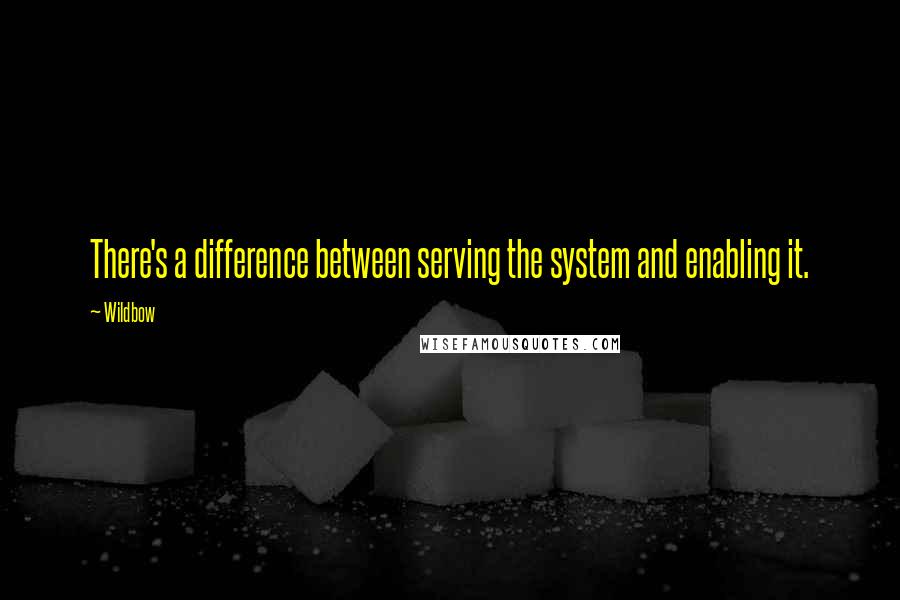 Wildbow Quotes: There's a difference between serving the system and enabling it.