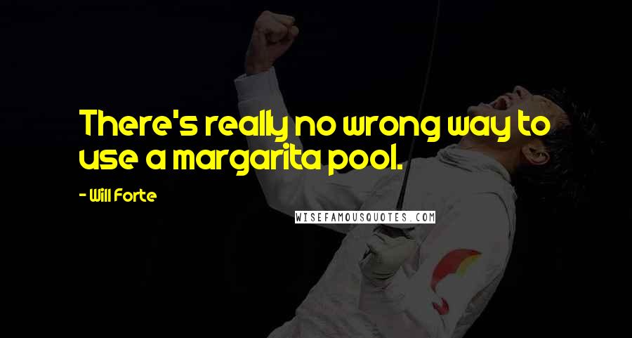 Will Forte Quotes: There's really no wrong way to use a margarita pool.