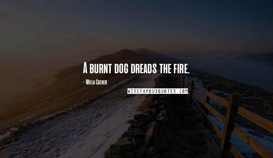 Willa Cather Quotes: A burnt dog dreads the fire.