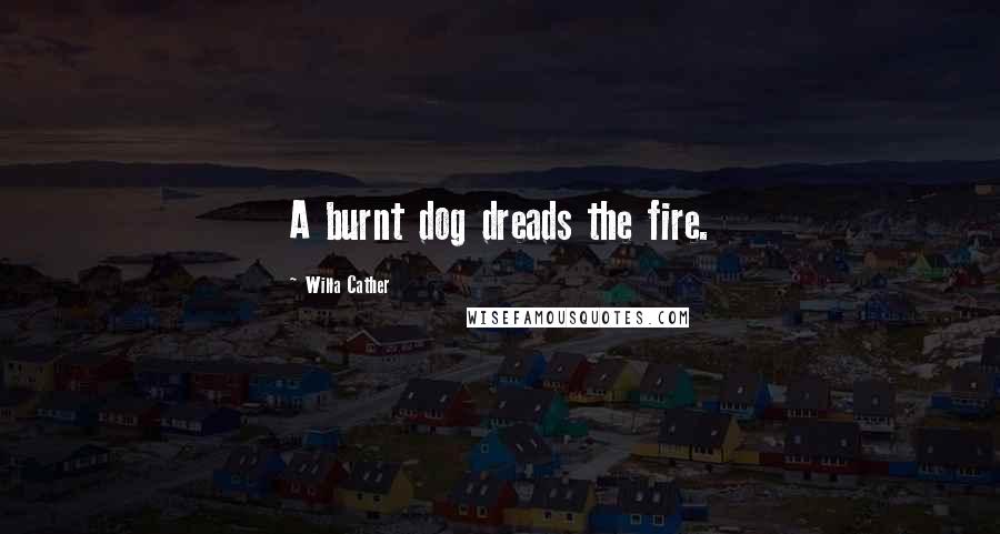 Willa Cather Quotes: A burnt dog dreads the fire.